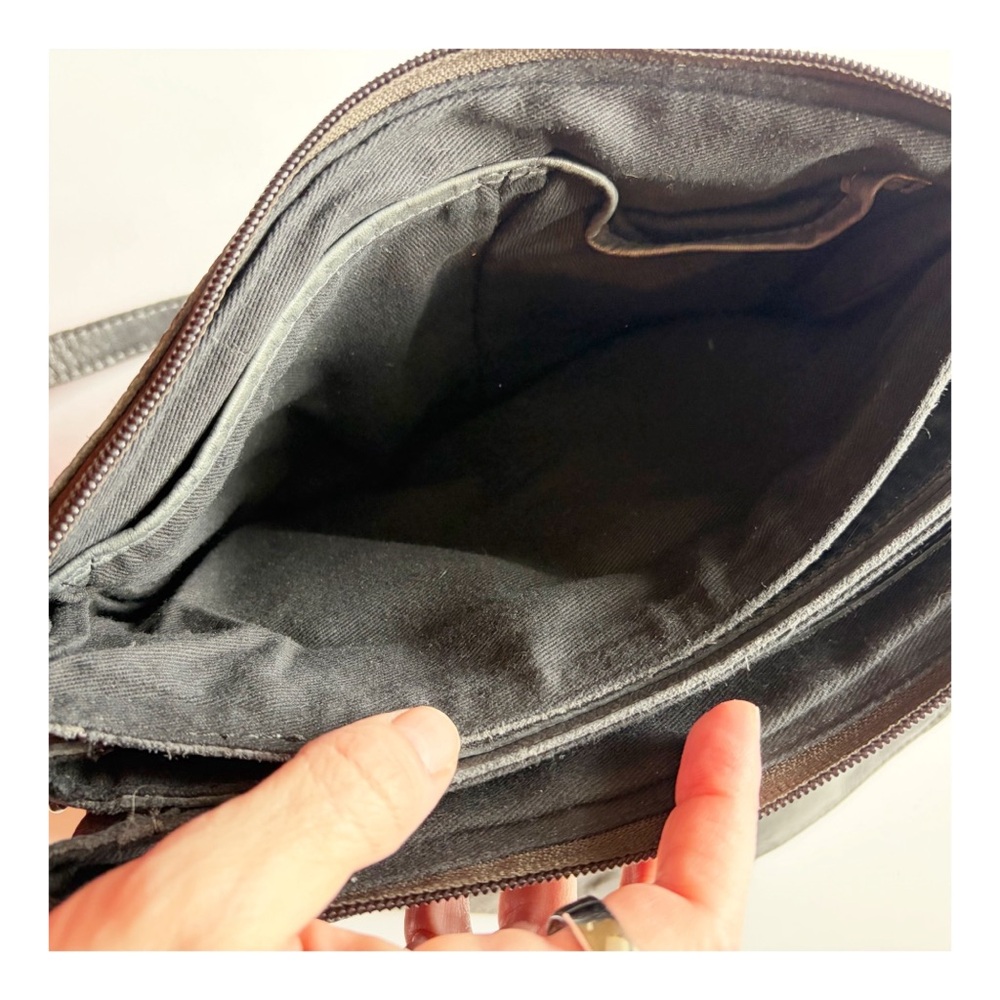 Latico Leather Marcus Crossbody Bag Charcoal - Picture 7 of 12